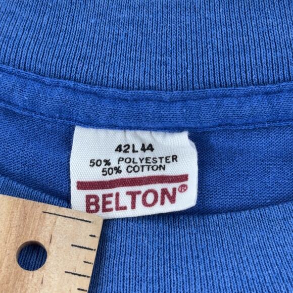 Vintage Utah Summer Games Shirt Mens M Blue Pegasus Torch Track Sports 80s - Picture 7 of 8